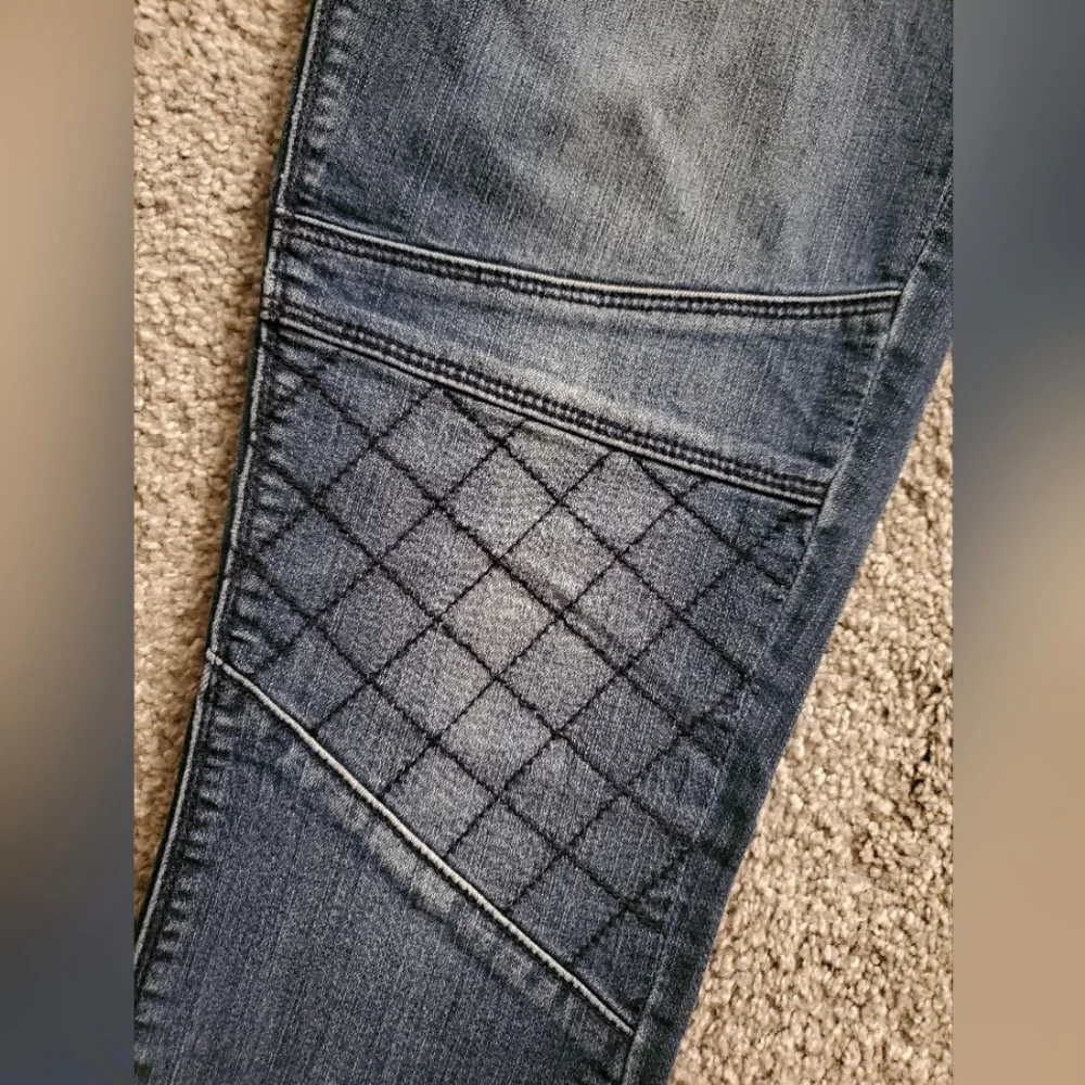 Express midrise moto stitched jean leggings sz 4 - Picture 4 of 9